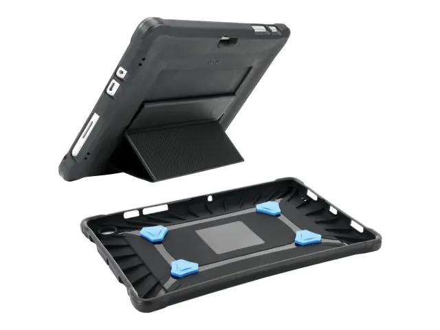 Mobilis PROTECH - Hintere Abdeckung für Tablet - mit Ständer & Handschlaufe, verstärkt - Schwarz - für Apple 10.2-inch iPad Wi-Fi, Wi-Fi + Cellular (7. Generation, 8. Generation, 9. Generation) 053020