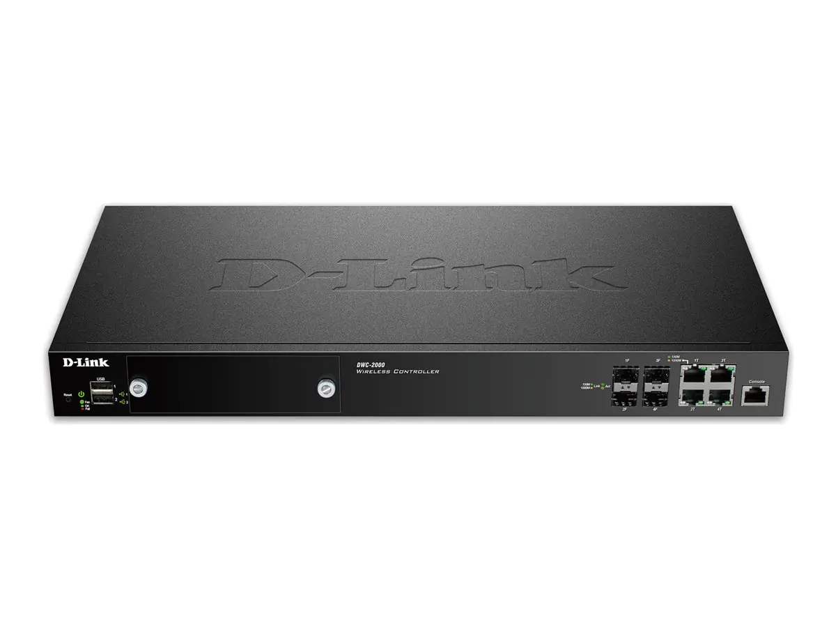 D-Link DWC-2000 Wireless Controller - Netzwerk-Verwaltungsgerät - 4 Anschlüsse - 64 MAPs (verwaltete Zugriffspunkte) - 1GbE - 1U