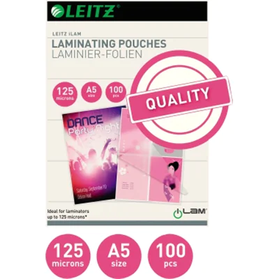 Leitz Laminierfolie 33807 DIN A5 125mic 100 St./Pack. Leitz Laminierfolie 33807 DIN A5 125mic 100 St./Pack.