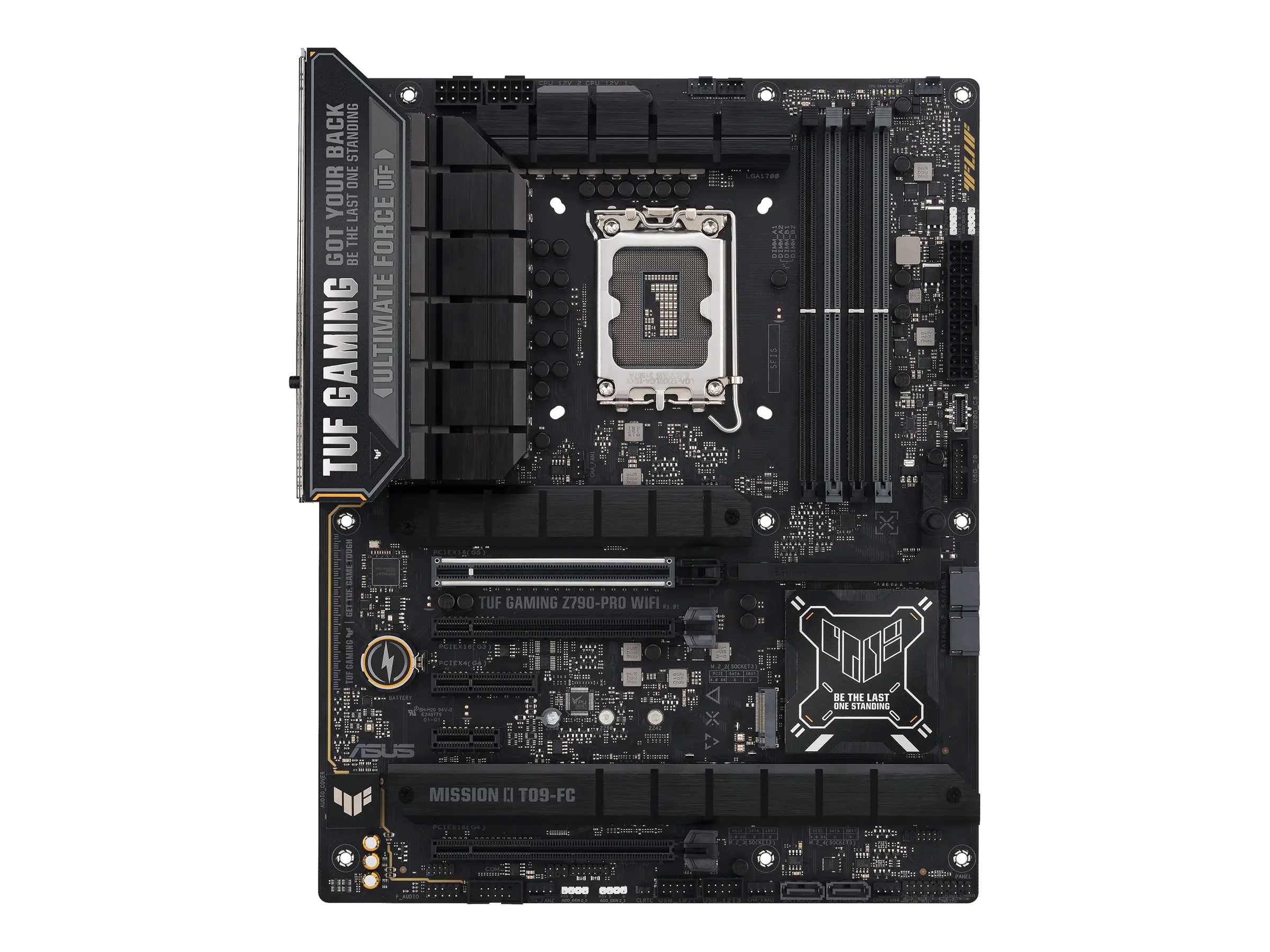 ASUS TUF GAMING Z790-PRO WIFI - Motherboard - ATX - LGA1700-Sockel - Z790 Chipsatz - USB-C 3.2 Gen 2x2, USB-C 3.2 Gen2, USB 3.2 Gen 1, USB 3.2 Gen 2 - Wi-Fi 6E, Bluetooth - Onboard-Grafik (CPU erforderlich) - HD Audio (8-Kanal)