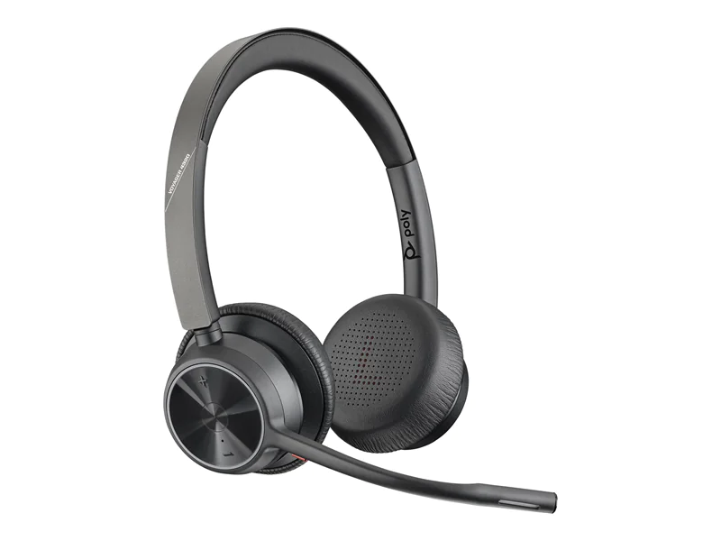 Poly Voyager 4320 - Voyager 4300 UC series - Headset - On-Ear - Bluetooth - kabellos, kabelgebunden - USB-A - Schwarz - Zertifiziert für Microsoft Teams, Zoom Certified Poly Voyager 4320 - Voyager 4300 UC series - Headset - On-Ear - Bluetooth - kabellos, kabelgebunden - USB-A - Schwarz - Zertifiziert für Microsoft Teams, Zoom Certified