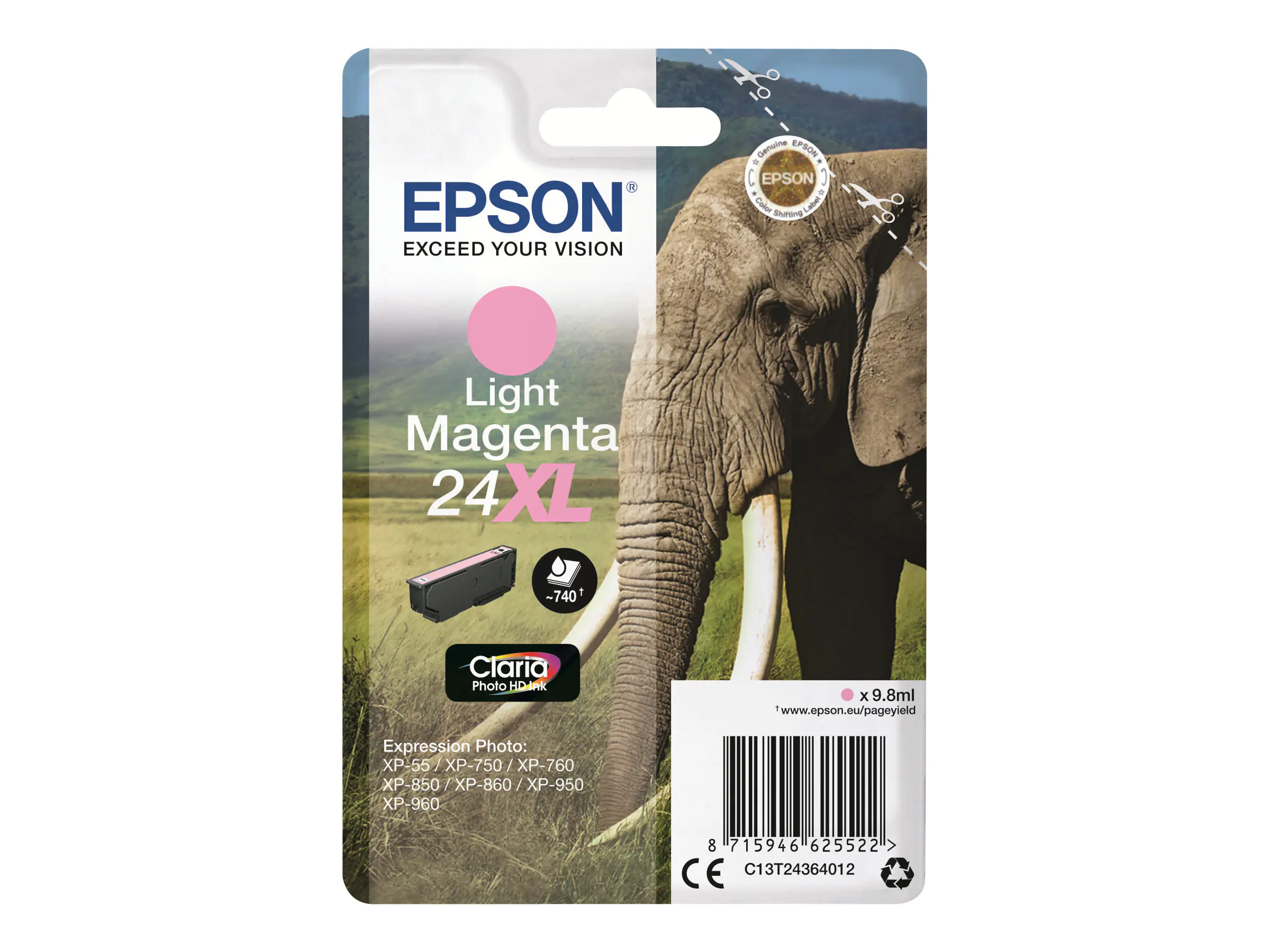 Epson 24XL - 9.8 ml - XL - hellmagentafarben C13T24364022
