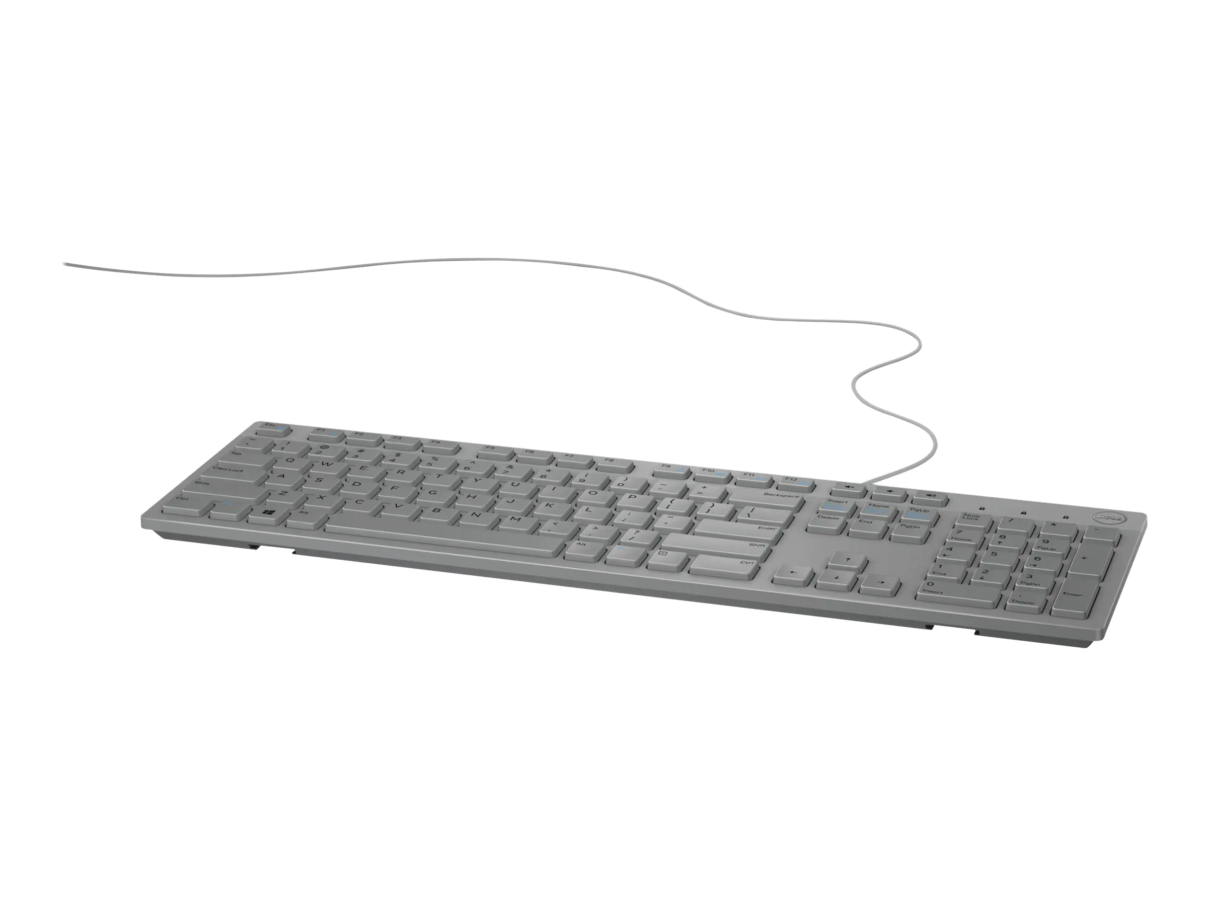 Dell kabelgebundene Tastatur – KB216 - deutsch (QWERTZ) - grau, Volle Größe (100%), Kabelgebunden, USB, QWERTZ, Grau 580-ADHN