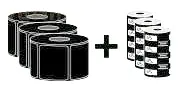 Zebra ZipShip 5319 Wax - Schwarz - 110 mm x 74 m - Farbband- / Etiketten-Satz - für Zebra GX420, R2844; GK Series GK420; G-Series GC420; GX Series GX420, GX430; TLP 38XX