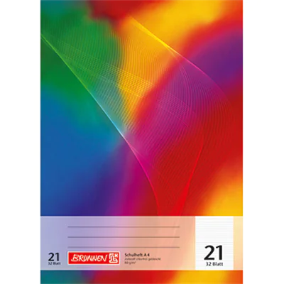 BRUNNEN Schulheft 104432102 DIN A4 32Blatt liniert