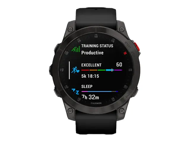 Garmin epix Gen 2 Sapphire - Black Titanium - Sportuhr mit Band - Silikon - Handgelenkgröße: 125-208 mm - Anzeige 3.302 cm (1.3") 010-02582-11