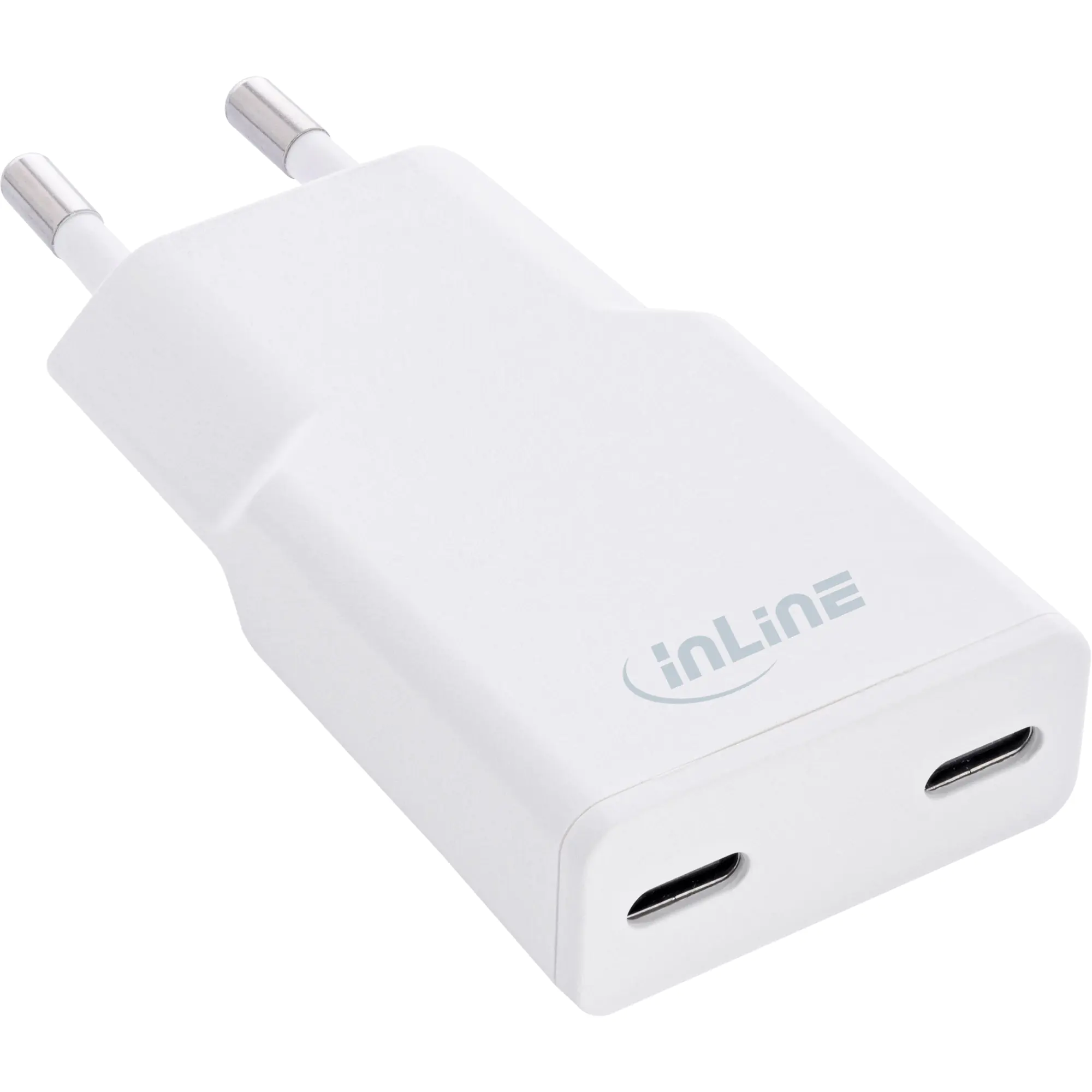 InLine USB Netzteil Ladegerät Dual USB-C - PD - PPS - 30W - weiß