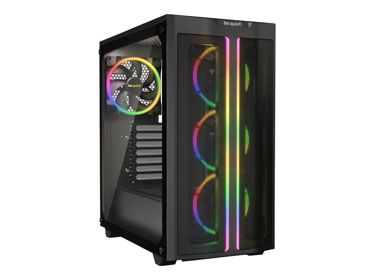 be quiet! Pure Base 500FX - Tower - ATX - Seitenteil mit Fenster (gehärtetes Glas) - keine Spannungsversorgung (ATX / PS/2) - Schwarz - USB/Audio