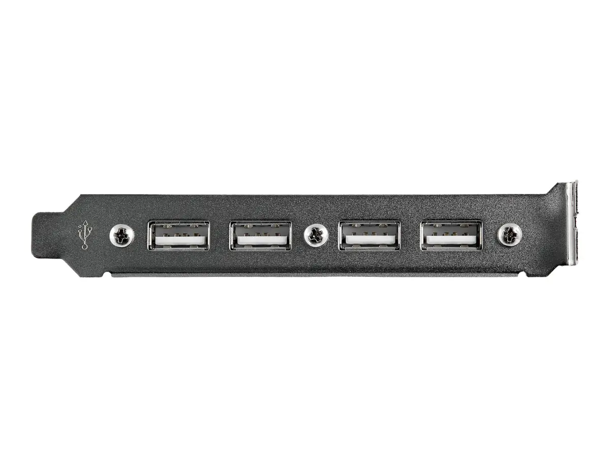 StarTech 4 Port USB 2.0 Buchse Slotblech Adapter mit 2x 10-Pin Mainboard Header - USB-Konsole - USB (W) zu 9-polig IDC (W)