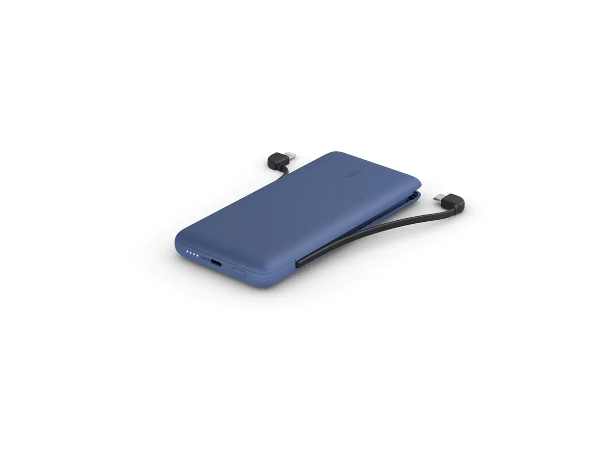 Belkin BoostCharge Plus - Powerbank - 10000 mAh - 23 Watt - Fast Charge - 2 Ausgabeanschlussstellen (Lightning, USB-C) BPB006BTBLU