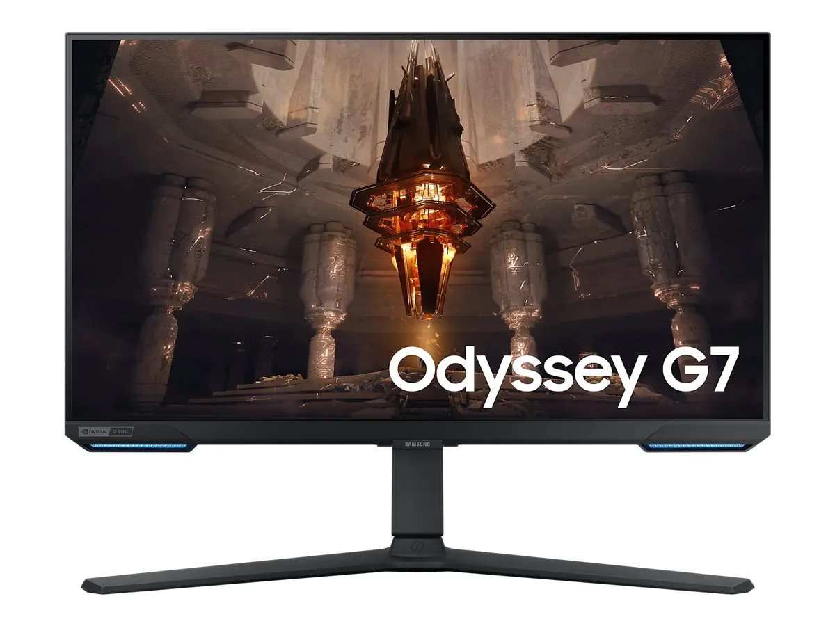 Samsung Odyssey G7 S28BG700EP - G70B Series - LED-Monitor - Smart - Gaming - 70 cm (28") - 3840 x 2160 4K @ 144 Hz - IPS - 300 cd/m² - 1000:1 - DisplayHDR 400 - 1 ms - 2xHDMI, DisplayPort - Lautsprecher - Schwarz
