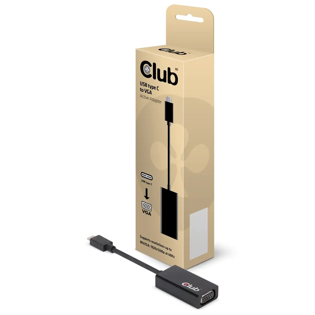 Club 3D USB 3.1 Typ C auf VGA Aktiver Adapter CAC-1502