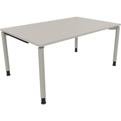 Schreibtisch Vierfuß Rundrohr B1600xT1000xH680-820 si/Lichtgrau Schreibtisch Vierfuß Rundrohr B1600xT1000xH680-820 si/Lichtgrau