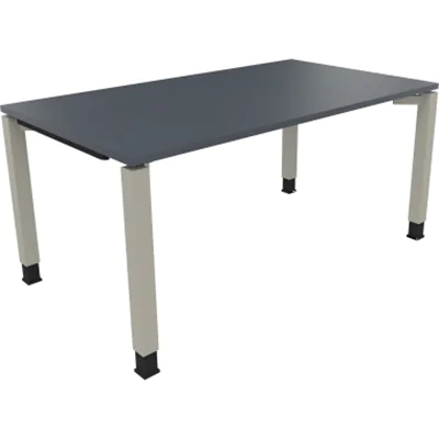Schreibtisch Vierfuß Quadratrohr B1600xT900xH680-820 si/Lavagrau Schreibtisch Vierfuß Quadratrohr B1600xT900xH680-820 si/Lavagrau