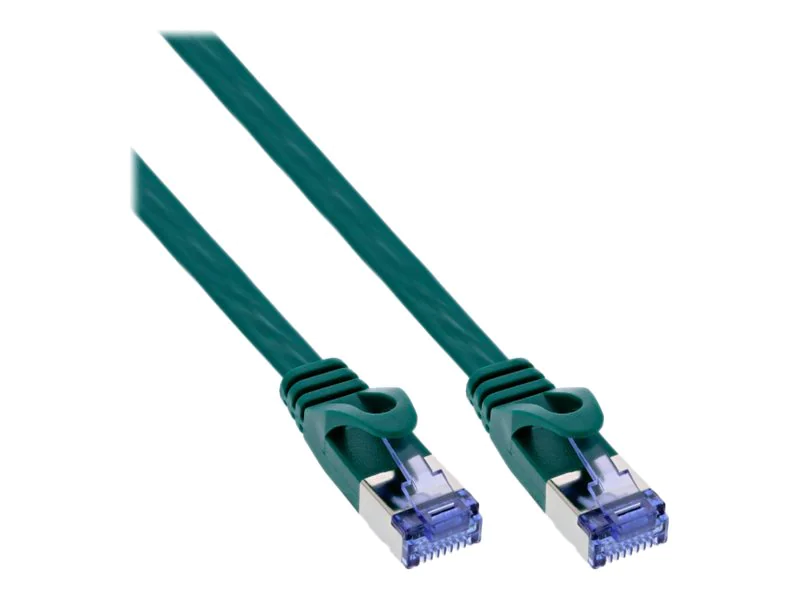 InLine - Patch-Kabel - RJ-45 (M) zu RJ-45 (M) - 2 m - U/FTP, PiMF - CAT 6a - geformt, flach - grün