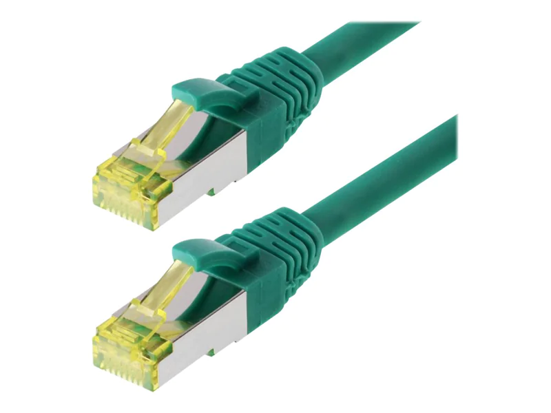 Helos - Patch-Kabel - RJ-45 (M) zu RJ-45 (M) - 2 m - SFTP, PiMF - CAT 6a - halogenfrei, geformt, ohne Haken - grün Helos - Patch-Kabel - RJ-45 (M) zu RJ-45 (M) - 2 m - SFTP, PiMF - CAT 6a - halogenfrei, geformt, ohne Haken - grün