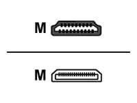 equip micro HDMI adapter - HDMI-Kabel mit Ethernet - HDMI männlich zu 19 pin mini HDMI Type C männlich - 1 m - Schwarz