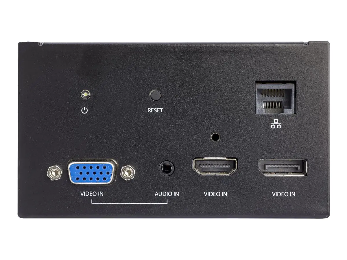 StarTech Audio / Video Module for Conference Table Connectivity Box - Befestigungsplatte - Mini-Phone 3,5 mm, HDMI, DisplayPort, RJ-45, VGA - Schwarz - für P/N: BEZ4MOD, BOX4MODULE