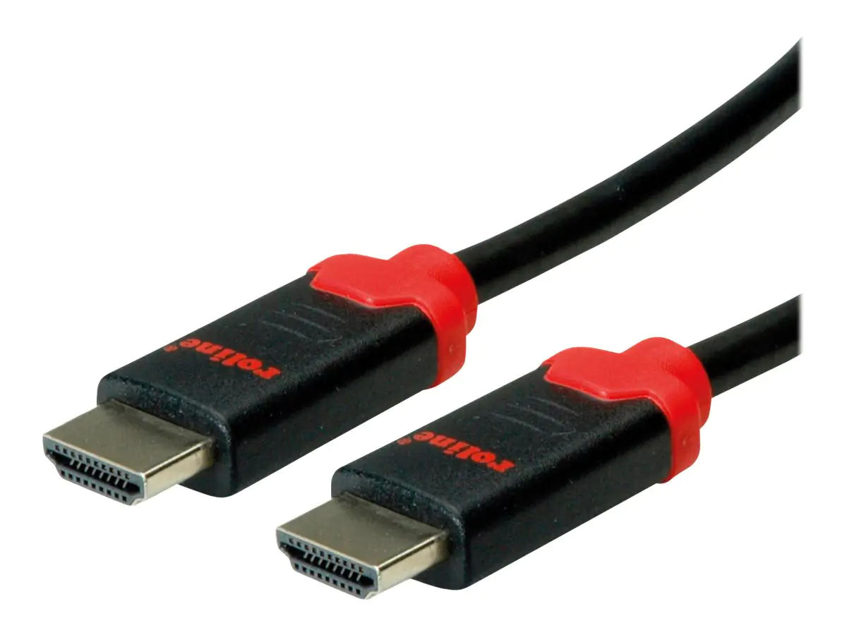Roline - Ultra High Speed - HDMI-Kabel - HDMI männlich zu HDMI männlich - 3 m - Doppelisolierung - Schwarz - 10K UWHD-Support (10.240 x 4.320) Roline - Ultra High Speed - HDMI-Kabel - HDMI männlich zu HDMI männlich - 3 m - Doppelisolierung - Schwarz - 10K UWHD-Support (10.240 x 4.320)