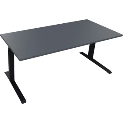 Sitz-/Stehtisch Kufe Doppels. Quad. B1800xT800xH645-1275 an/Lavagrau Sitz-/Stehtisch Kufe Doppels. Quad. B1800xT800xH645-1275 an/Lavagrau