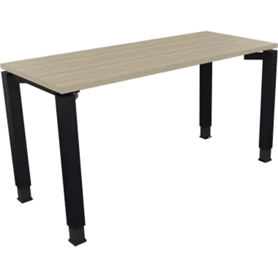 Schreibtisch Vierfuß Quadratrohr B1400xT600xH680-820 an/Eiche Natur Schreibtisch Vierfuß Quadratrohr B1400xT600xH680-820 an/Eiche Natur