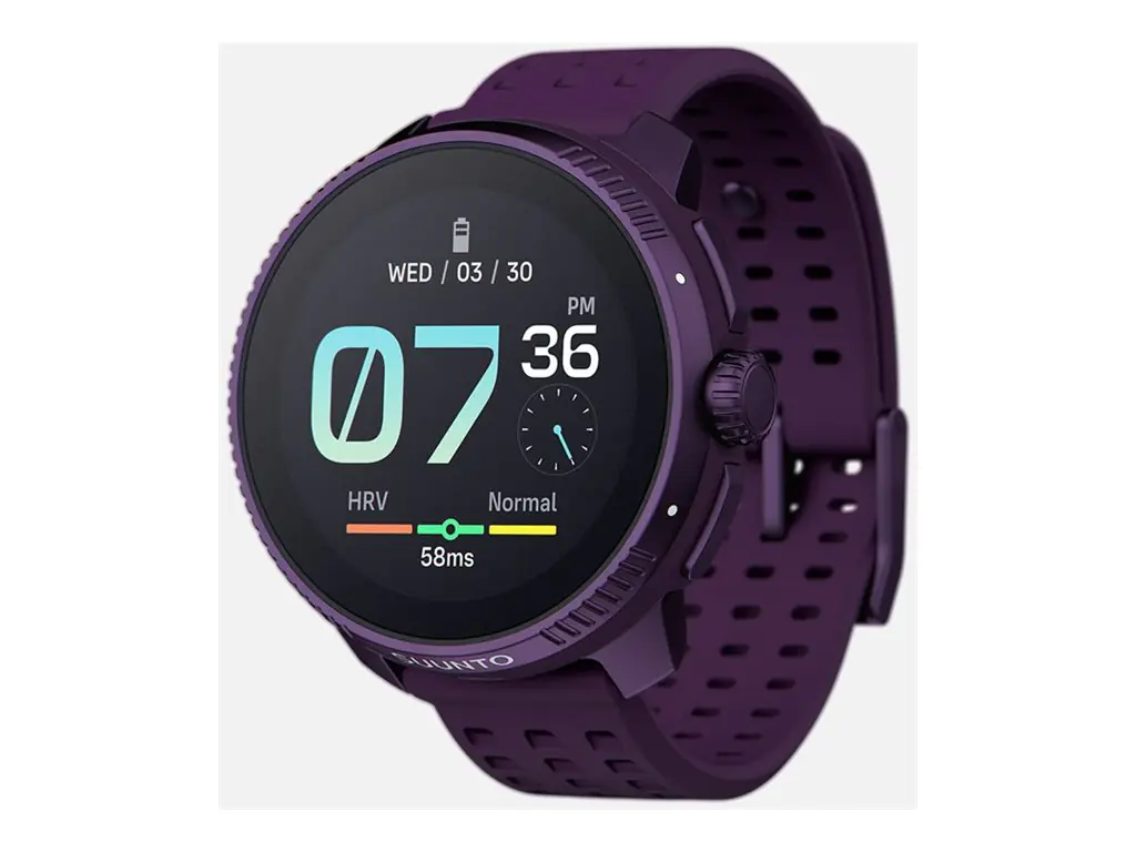 Suunto Race - Glasfaserverstärktes Polyamid - Sportuhr mit Riemen - Silikon - Handgelenkgröße: 125-175 mm - Anzeige 3.6 cm (1.43") - 32 GB - Bluetooth - 69 g - titanium amethyst