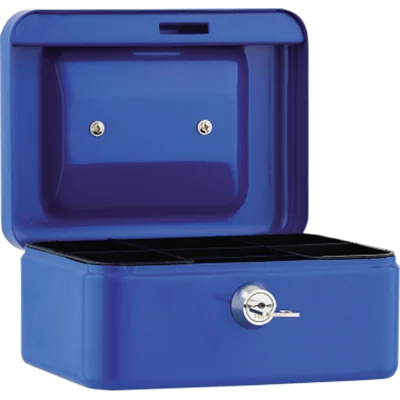 Geldkassette 15,2x8x11,5cm 5Fächer blau Geldkassette 15,2x8x11,5cm 5Fächer blau