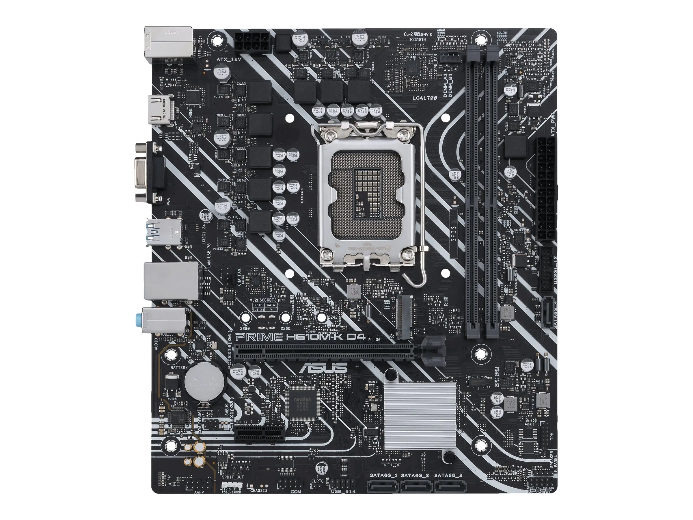 ASUS PRIME H610M-K D4 - Motherboard - micro ATX - LGA1700 Sockel - H610 Chipsatz - USB 3.2 Gen 1 - Gigabit LAN - Onboard-Grafik (CPU erforderlich) 90MB1HN0-M0EAY0