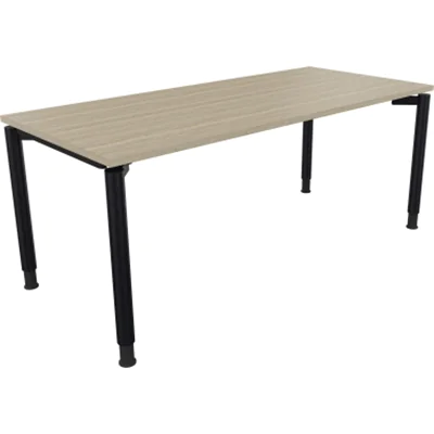 Schreibtisch Vierfuß Rundrohr B1800xT800xH680-820 an/Eiche Natur Schreibtisch Vierfuß Rundrohr B1800xT800xH680-820 an/Eiche Natur