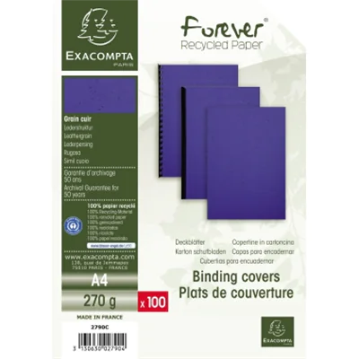Exacompta Einbanddeckel Evercover 2790C A4 blau 100St. Exacompta Einbanddeckel Evercover 2790C A4 blau 100St.