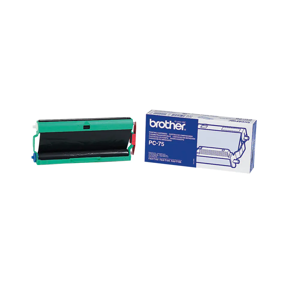 Brother PC75 - Schwarz - Farbbandkassette - für FAX-T102, T104, T106 Brother PC75 - Schwarz - Farbbandkassette - für FAX-T102, T104, T106