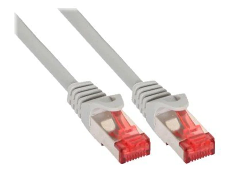 InLine Patchkabel - S/FTP (PiMf) - Cat.6 - halogenfrei - Kupfer - grau - 50m 76955