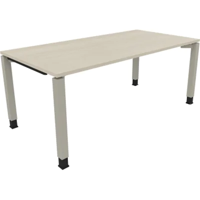 Schreibtisch Vierfuß Quadratrohr B1800xT900xH680-820 si/Akazie hell Schreibtisch Vierfuß Quadratrohr B1800xT900xH680-820 si/Akazie hell