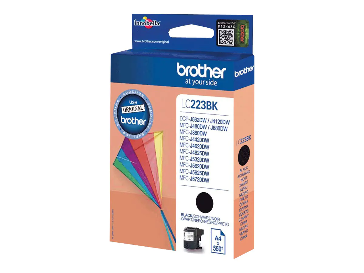 Brother LC223BK - Schwarz - Original - Tintenpatrone - für Brother DCP-J4120, J562, MFC-J4625, J480, J5320, J680, J880; Business Smart MFC-J4420 Brother LC223BK - Schwarz - Original - Tintenpatrone - für Brother DCP-J4120, J562, MFC-J4625, J480, J5320, J680, J880; Business Smart MFC-J4420