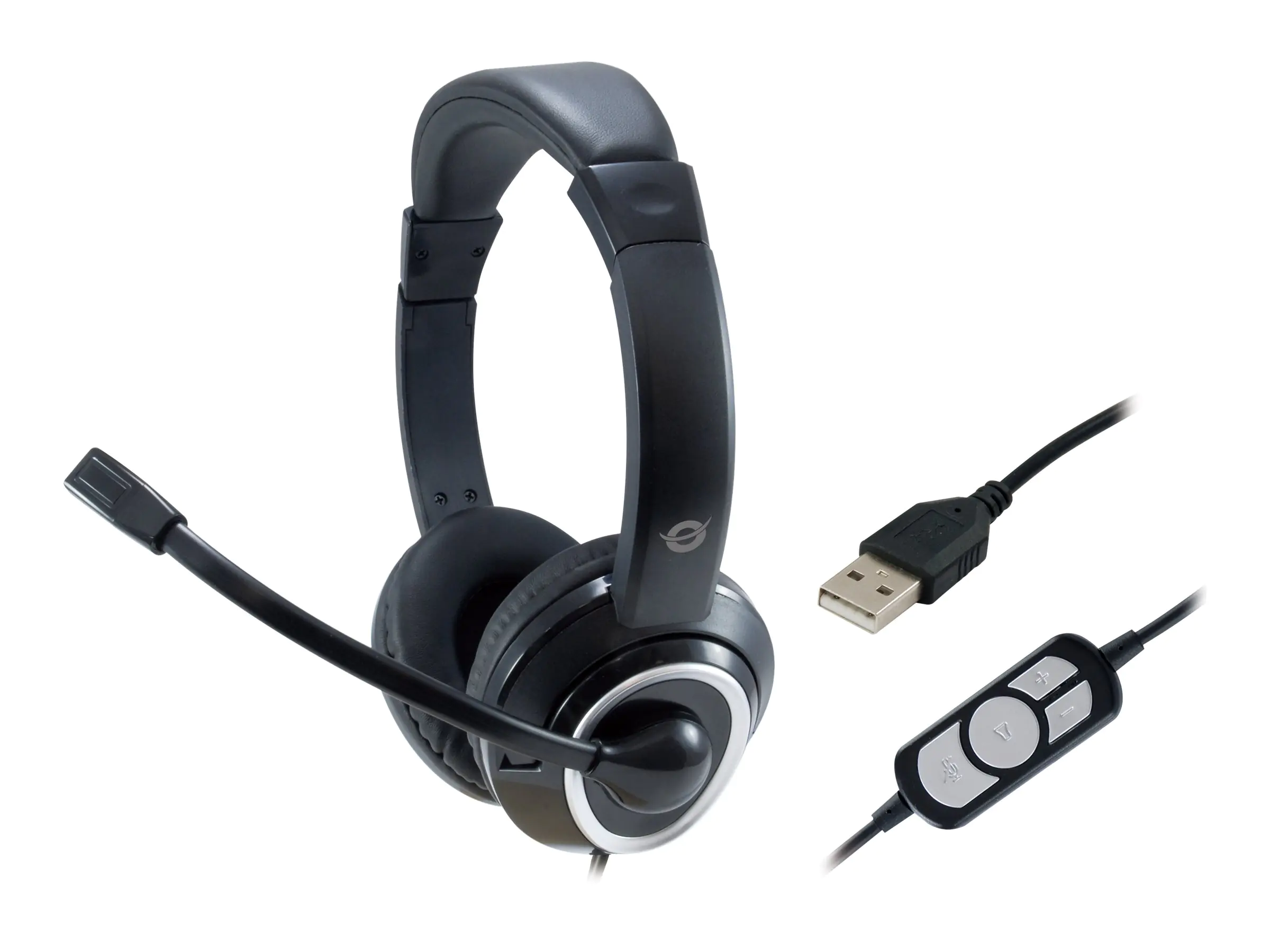 Conceptronic Polona POLONA01B - Headset - ohrumschließend - kabelgebunden - USB - Schwarz Conceptronic Polona POLONA01B - Headset - ohrumschließend - kabelgebunden - USB - Schwarz