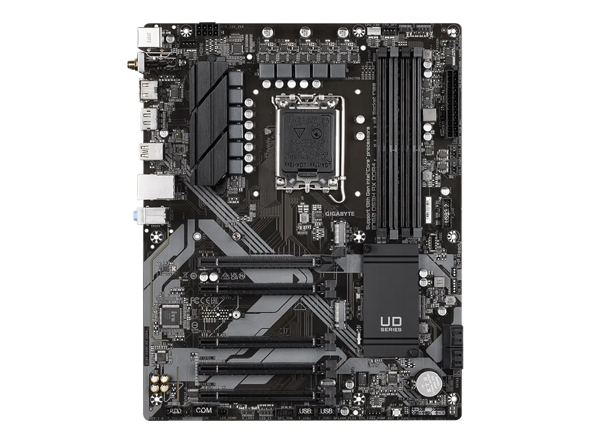 Gigabyte B760 DS3H AX DDR4 - 1.X - Motherboard - ATX - LGA1700 Sockel - B760 Chipsatz - USB-C 3.2 Gen 2x2, USB 3.2 Gen 2, USB 3.2 Gen 1 - Gigabit LAN, Wi-Fi 6E - Onboard-Grafik (CPU erforderlich)