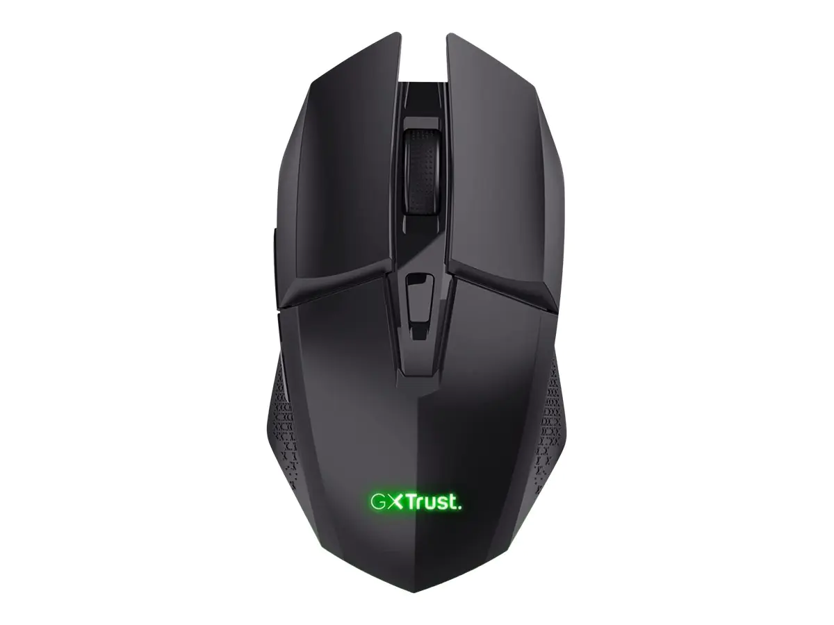 Trust GXT 110 FELOX - Maus - beleuchtet - 6 Tasten - kabellos - kabelloser Empfänger (USB) - Booster Black