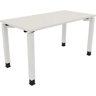 Schreibtisch Vierfuß Quadratrohr B1400xT700xH680-820 ws/Weiß Schreibtisch Vierfuß Quadratrohr B1400xT700xH680-820 ws/Weiß
