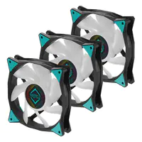 Iceberg Thermal IceGale - Gehäuselüfter - 120 mm - Schwarz (Packung mit 3)