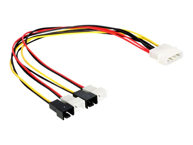 Delock - Netzteil für Lüfter - interne Stromversorgung, 2-polig (M) zu interne Stromversorgung, 4-polig (M) - 30 cm
