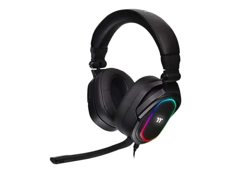 Thermaltake ARGENT H5 RGB 7.1 - Headset - ohrumschließend - kabelgebunden - USB, 3,5 mm Stecker - Schwarz