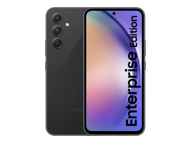 Samsung Galaxy A54 - Enterprise Edition - 5G Smartphone - Dual-SIM - RAM 8 GB / Interner Speicher 128 GB - microSD slot - OLED-Display - 6.4" - 2340 x 1080 Pixel (120 Hz) - Triple-Kamera 50 MP, 12 MP, 5 MP - front camera 32 MP - Awesome Graphite