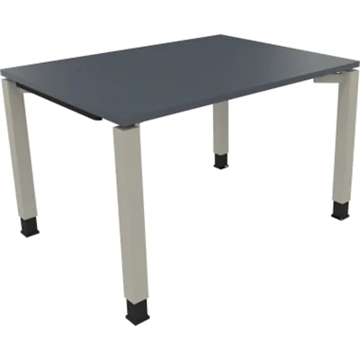 Schreibtisch Vierfuß Quadratrohr B1200xT900xH680-820 si/Lavagrau Schreibtisch Vierfuß Quadratrohr B1200xT900xH680-820 si/Lavagrau