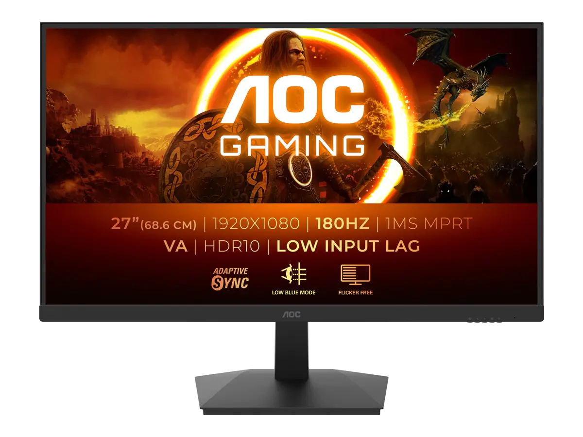 AOC Gaming 27G15N2 - 27 Zoll FHD Monitor 180 Hz 1ms AdaptiveSync 1920x1080 2x HDMI - 27" - 1 ms