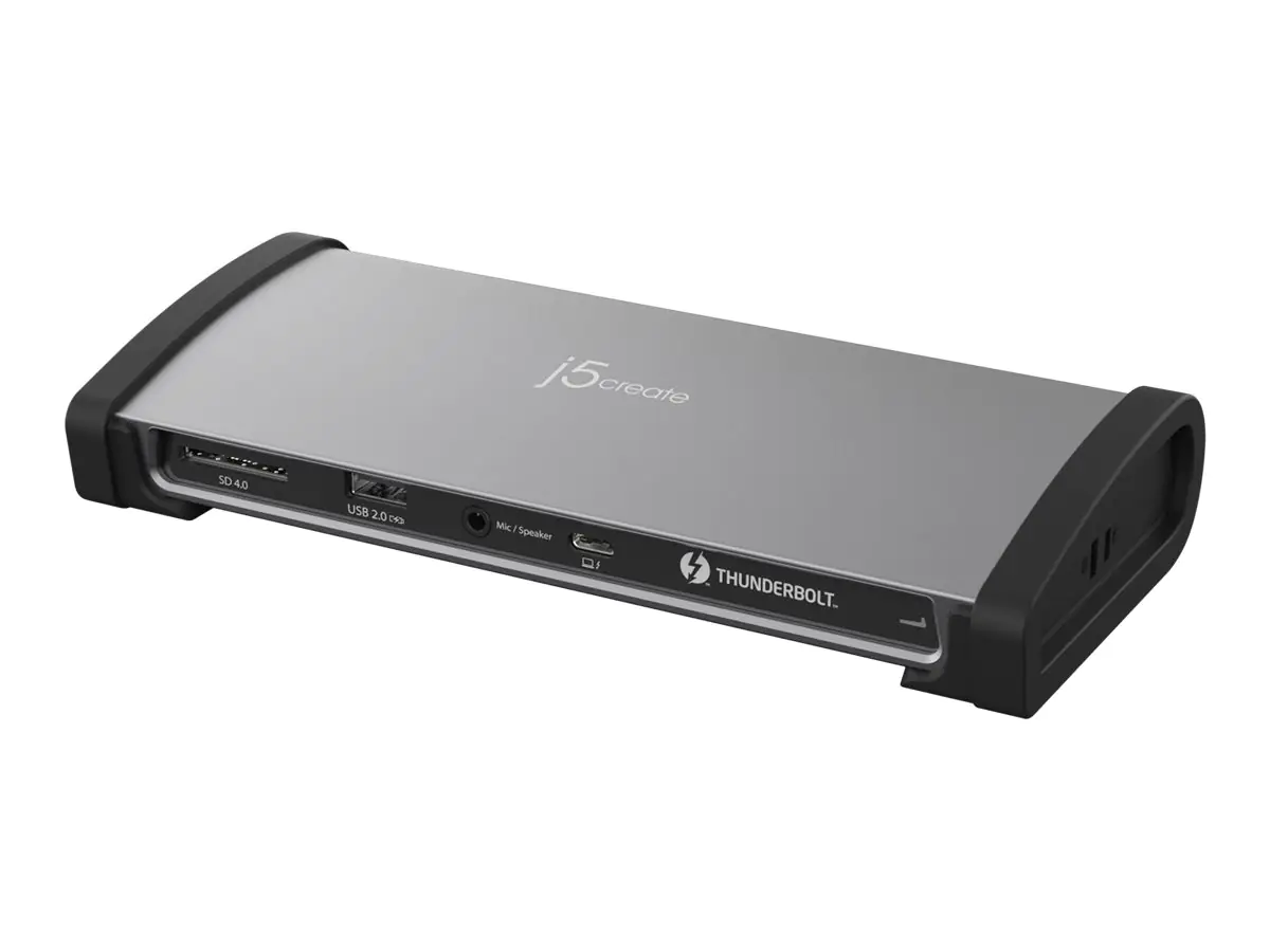 j5create JTD562-EN - 8K-Thunderbolt™ 4-Dockingstation - EU, Kabelgebunden, Thunderbolt 4, 96 W, 3,5 mm, 10,100,1000 Mbit/s, Grau