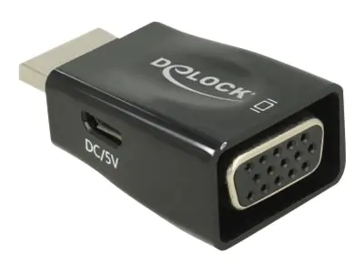 Delock Videokonverter - HDMI - VGA - Schwarz 65902