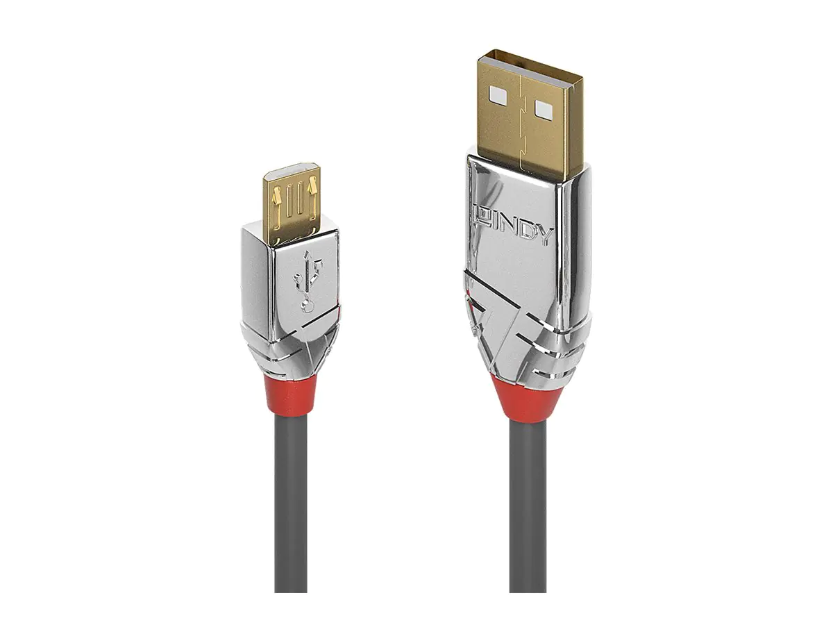 Lindy CROMO - USB-Kabel - USB (M) zu Micro-USB Typ B (M) - USB 2.0 - 1 m - rund - Grau