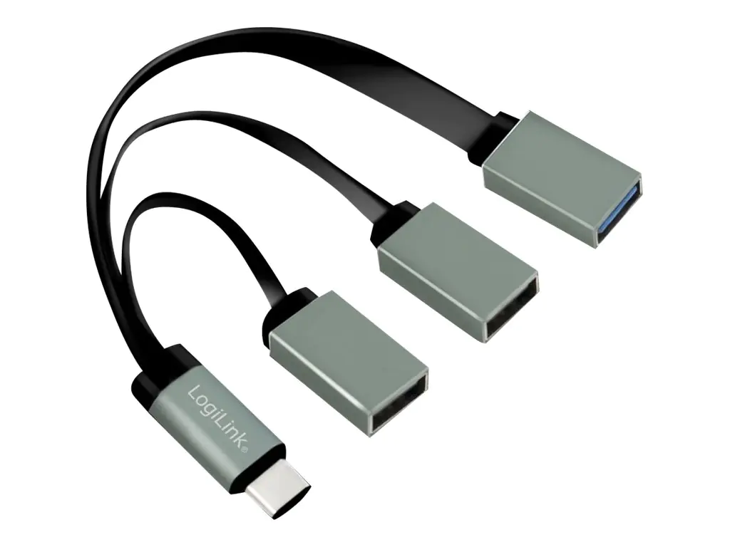LogiLink USB-C hub, 3-Port - Hub - 3 x SuperSpeed USB 3.0 - Desktop