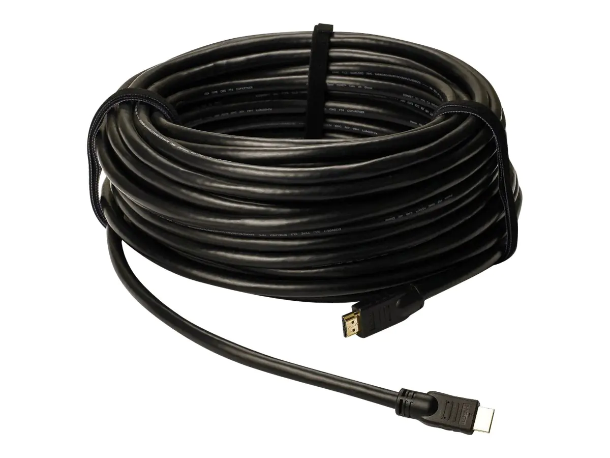 Roline - HDMI-Kabel mit Ethernet - HDMI männlich zu HDMI männlich - 10 m - abgeschirmt - Schwarz - geformt, 4K Unterstützung, aktiv