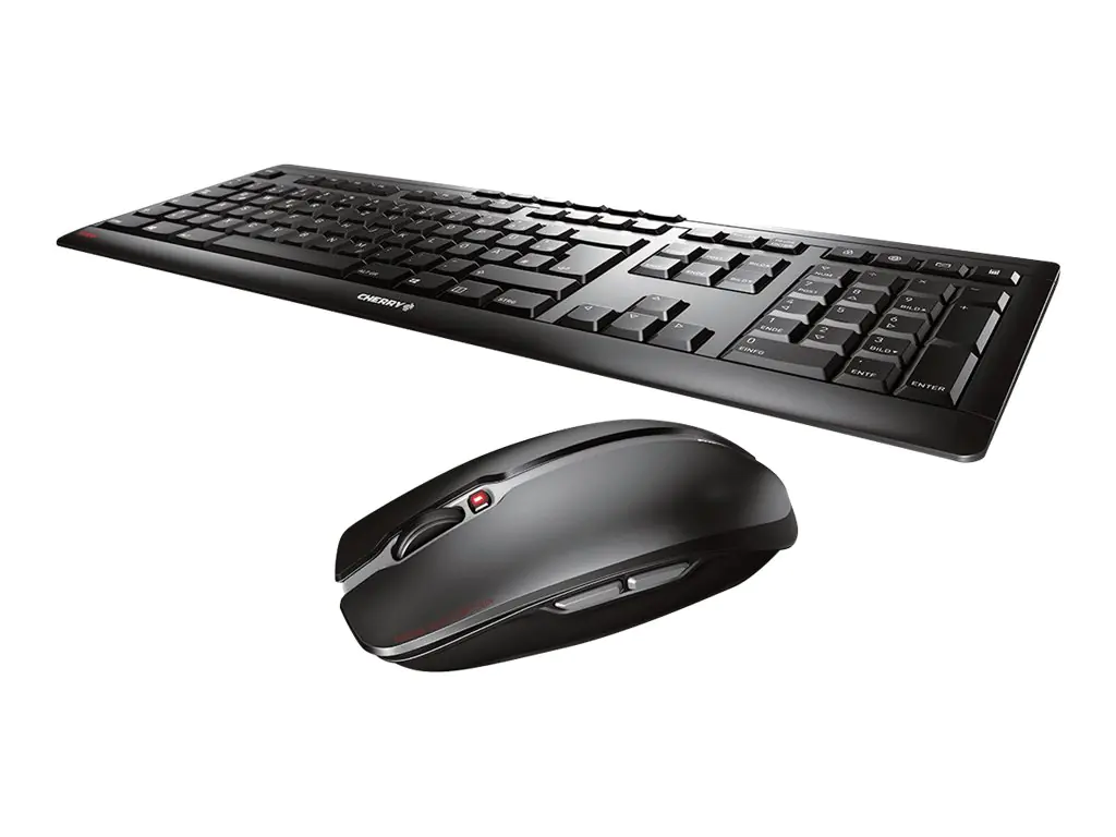CHERRY STREAM DESKTOP - Tastatur-und-Maus-Set - kabellos - 2.4 GHz - Englisch - Tastenschalter: CHERRY SX - Schwarz